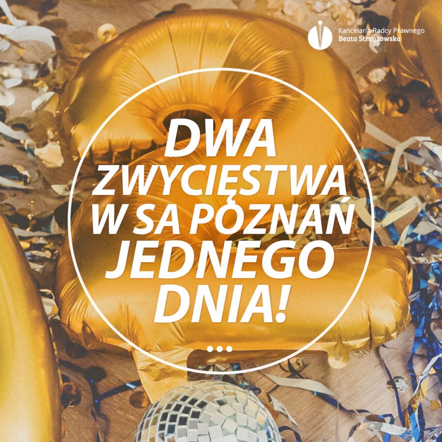 DWA ZWYCIĘSTWA W SA POZNAŃ JEDNEGO DNIA!